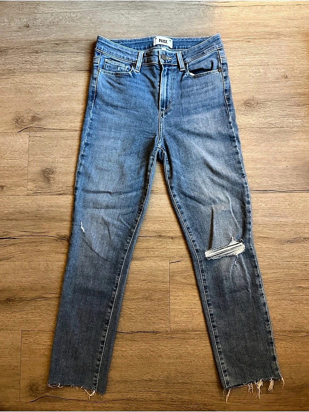 Paige Hoxton Ankle Skinny Jeans Blue Waist 28